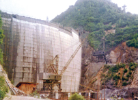 Arc-Dam at Longtan Hydropower Station, Jiangxi Province, China