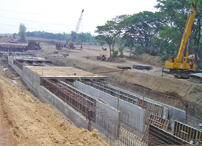 400 m Siphon Works in Progress of Casecnan  Muti-Purpose Irrigation Project, Philippines