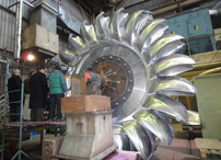 Installation of Turbine Runner of Moinak Hydro-power  Station, Kazakhstan