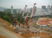 Bored Pile Works for Road Project at 56A District, Hong Kong